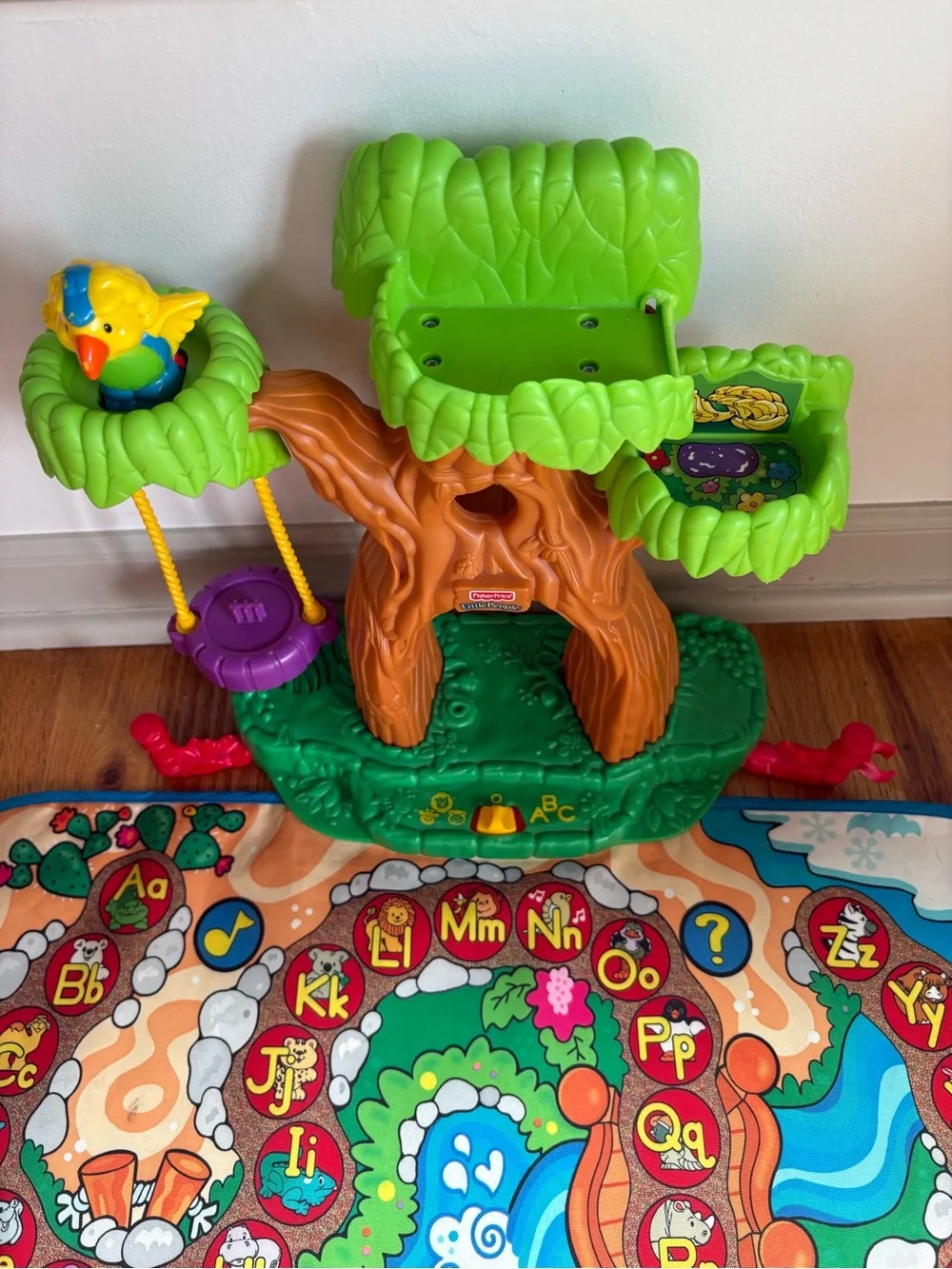Fisher Price Little People Alphabet Zoo Tree Play Mat Letters Learning/Tested
